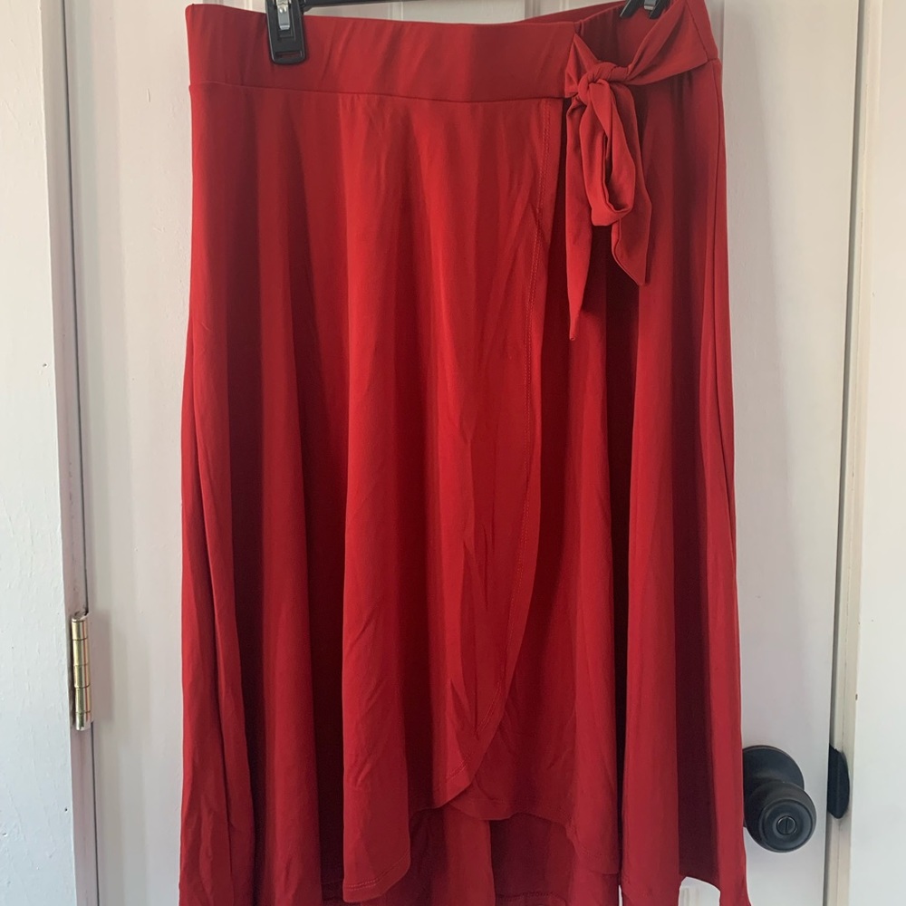 Torrid Scarlet Red Knit Wrap Skirt ♥️